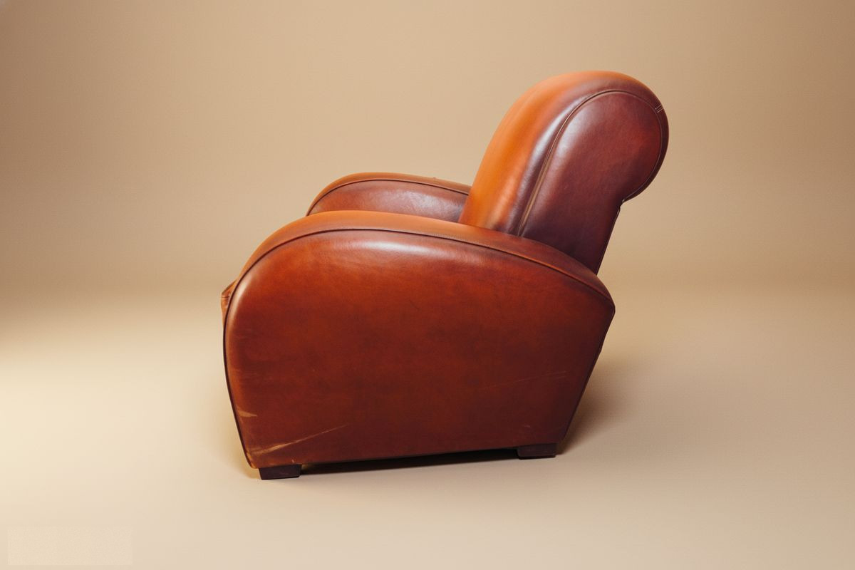 Fauteuil club cuir miel havane extra-profond – Melbourne