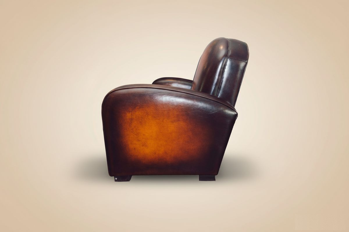 Canapé club cuir chocolat 3 places 185 cm – Hobart